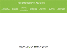 Tablet Screenshot of operationrecyclage.com
